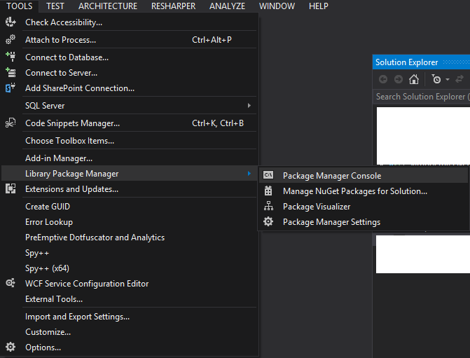 Package manage. NUGET package Manager. Tools –> NUGET package Manager –> package Manager Console. Manage NUGET packages. Package Manager Console c#.